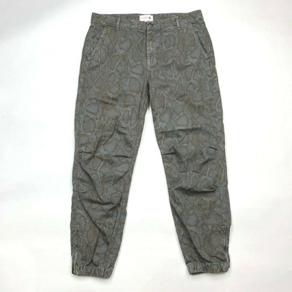 Sundry Pants - Sundry Python Jogger Pocket Cotton Animal Print